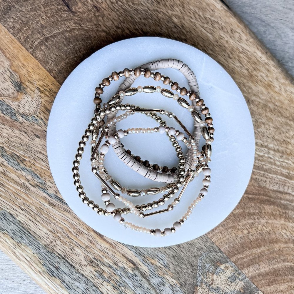 THE KAIA NUDE BRACELET SET